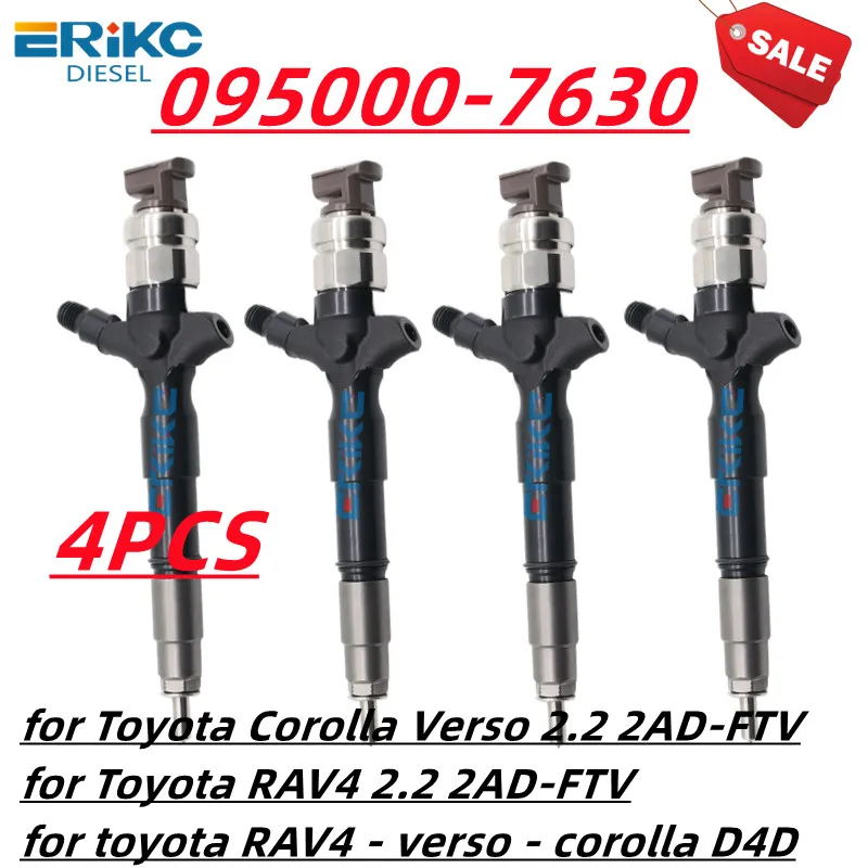 095000 -7630 -7631 -7632 Комплект форсунок Common Rail 23670-09210 для Toyota RAV4 Corolla Verso 2.2 2AD-FTV 23670-09290