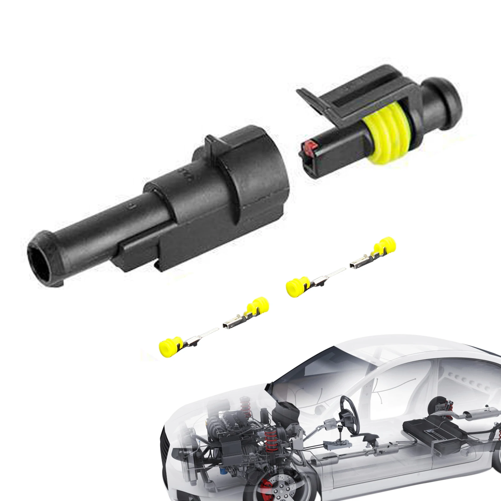 

HID водонепроницаемые разъемы, 1/2/3/4/5/6 контактов, проводной Автомобильный Электрический проводной разъем, штепсельная вилка