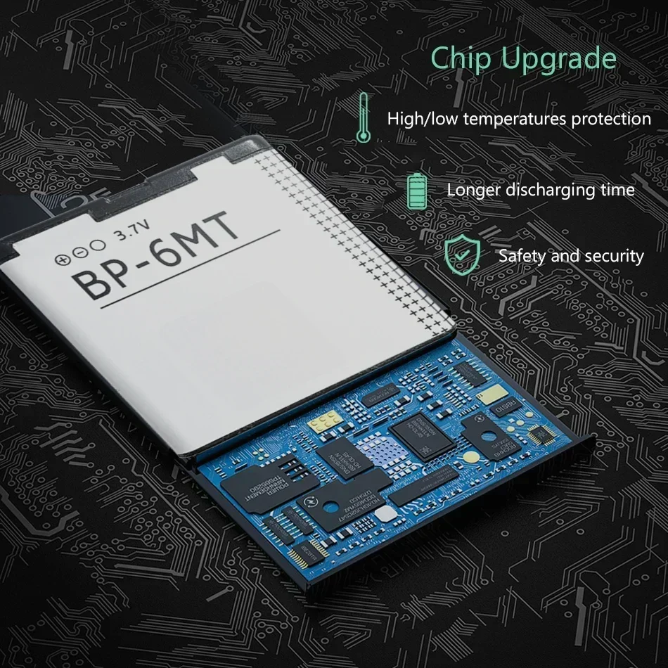 Rechargeable Mobile Phone Batteries BP-6MT 1050mAh For Nokia N81 N82 N81-8G E51 E51i 6720 6720C Cell Portable Battery