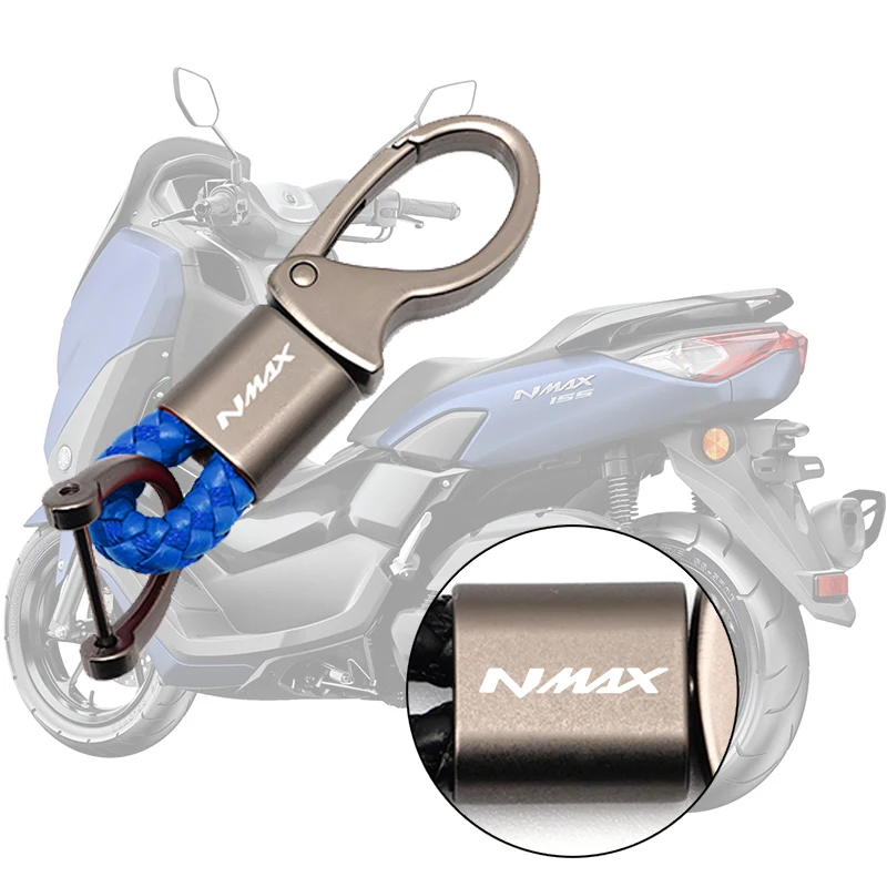 

Брелок для ключей от мотоцикла с логотипом N MAX, брелок для ключей из высококачественного сплава с плетеной веревкой для YAMAHA NMAX 155, аксессуары для ключей