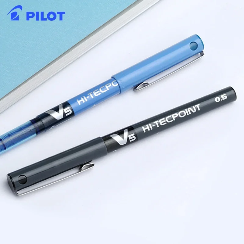 Фото 12 цветов, японские гелевые ручки Pilot V5 BX-V5, Hi-Tecpoint, 0,5 мм, гладкие быстросохнущие чернила для письма, школьные канцелярские принадлежности, студенческие принадлежности №4
