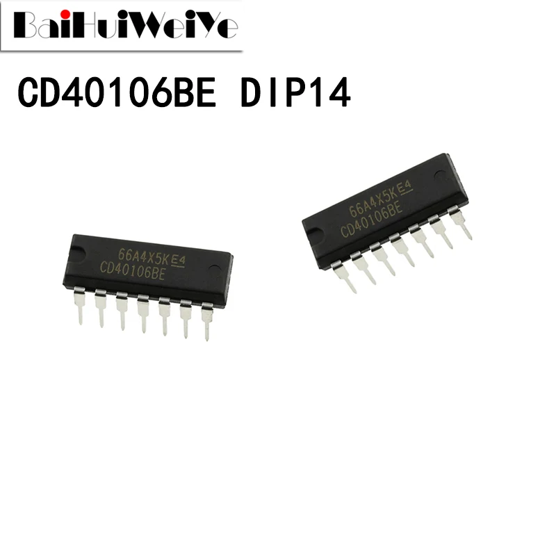 

10PCS CD40106BE CD40106 40106BE DIP-14 40106 New Original IC Good Quality Chipset In Stock DIP14