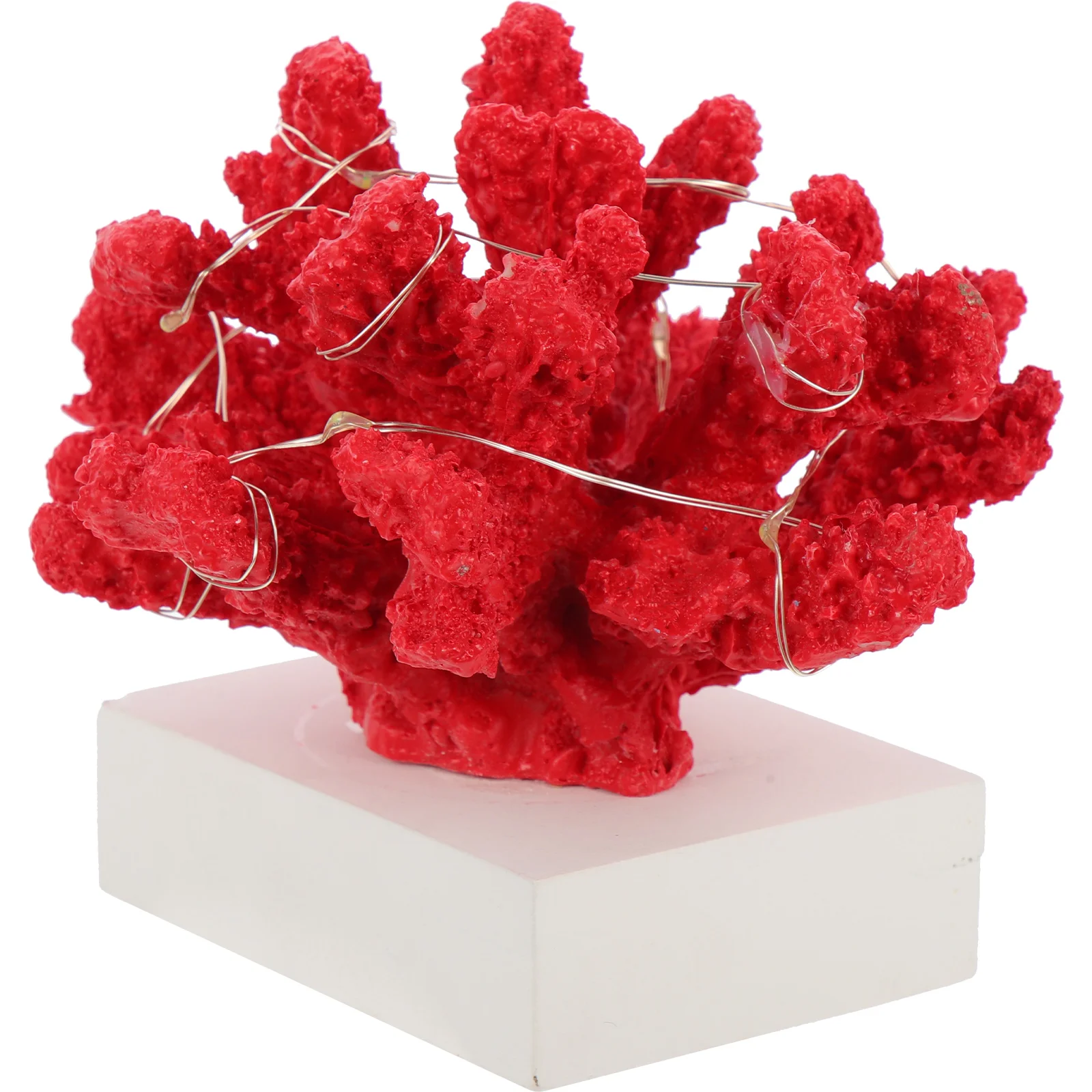 

Glowing Coral Figurine Vivid Coral Decor Simulated Coral Ornament Office Supply