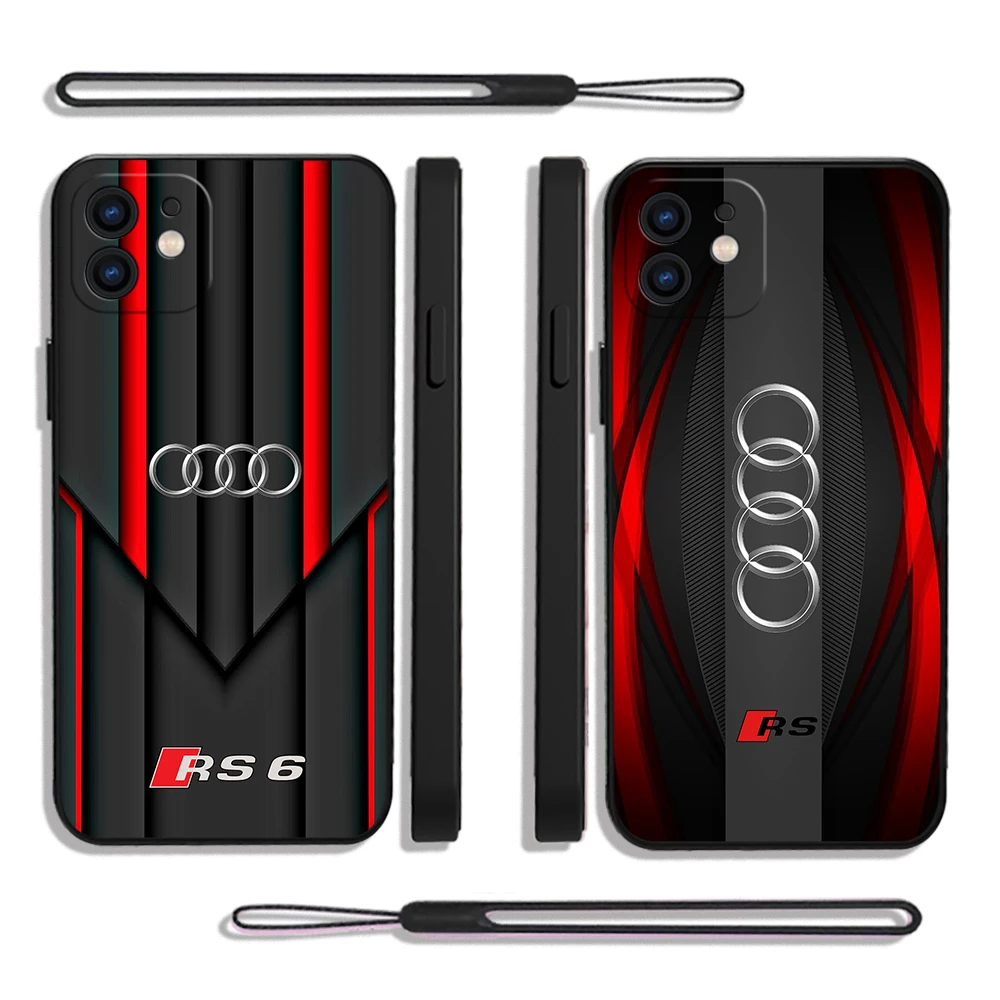 

Luxury sports car A-Audis Phone Case For Samsung A53 A50 A12 A22S A52 A52S A51 A72 A71 A32 A22 A20 A30 A21 4G 5G with Hand Strap