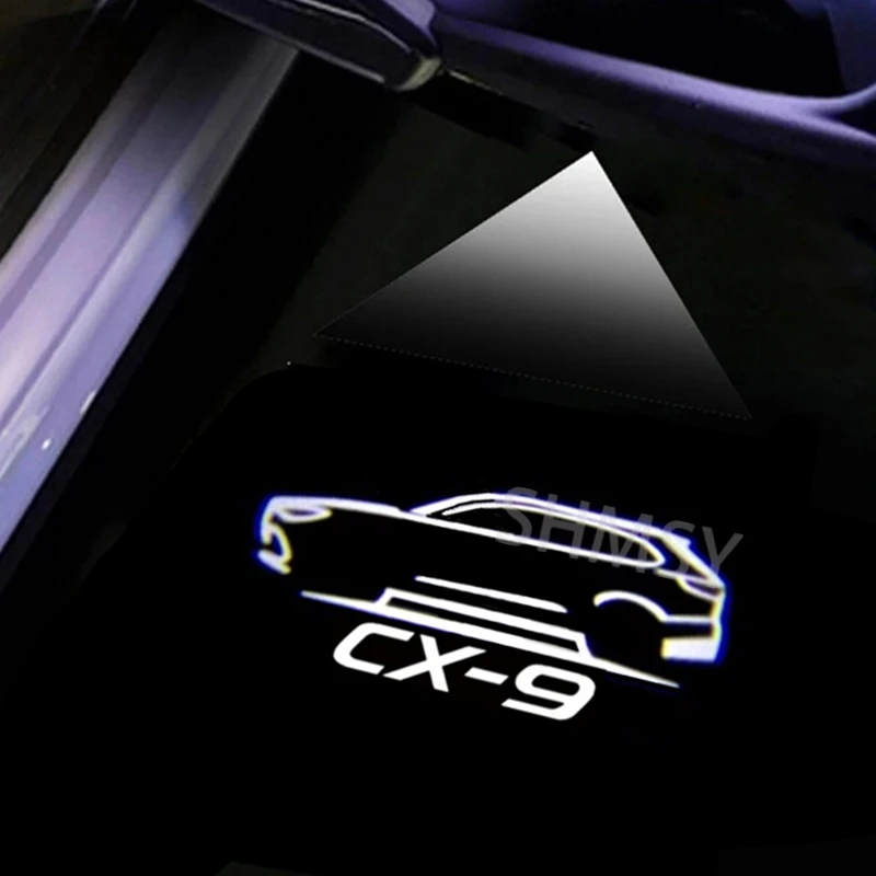 2X автомобильная лампа для проектора, светодиодная дверная лампа Ghost Shadow, аксессуары для освещения для Mazda CX-9 (первое поколение) 2006 2007 2008-2016