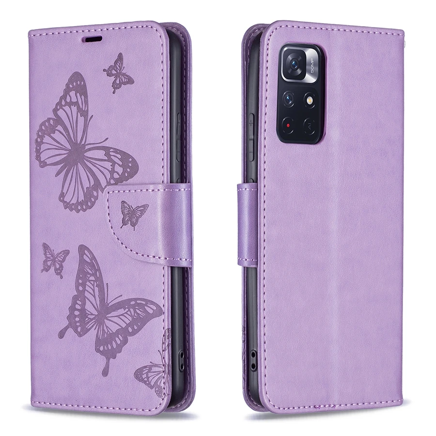 Wallet Butterfly Flower Case For Xiaomi 11 Lite Poco X3 Pro M4 Pro Redmi 10 9 9A 9C 9T Note 11 11S 11T 11 Pro 10 10S 10 Pro 9Pro
