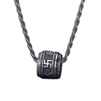 s925 silver transfer beads pendant six character mantra necklace retro jewelry couple men send girls birthday gifts