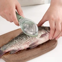fish scale skin brush fish scales scraping graters remover anti splash fish peeler scraper knife cleaning kitchen tool with cap