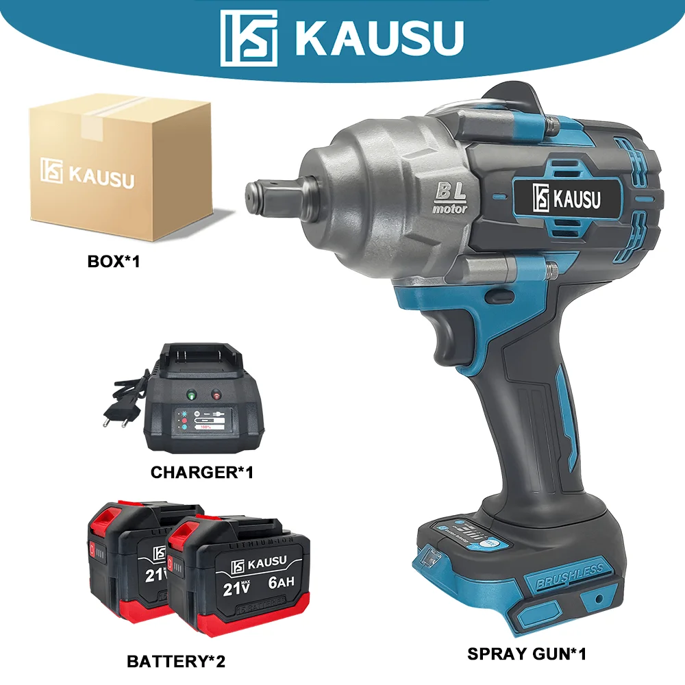 

Аккумуляторный ударный гайковерт KAUSU 2500 Нм 1/2 дюйма для батарей Makita 18 В