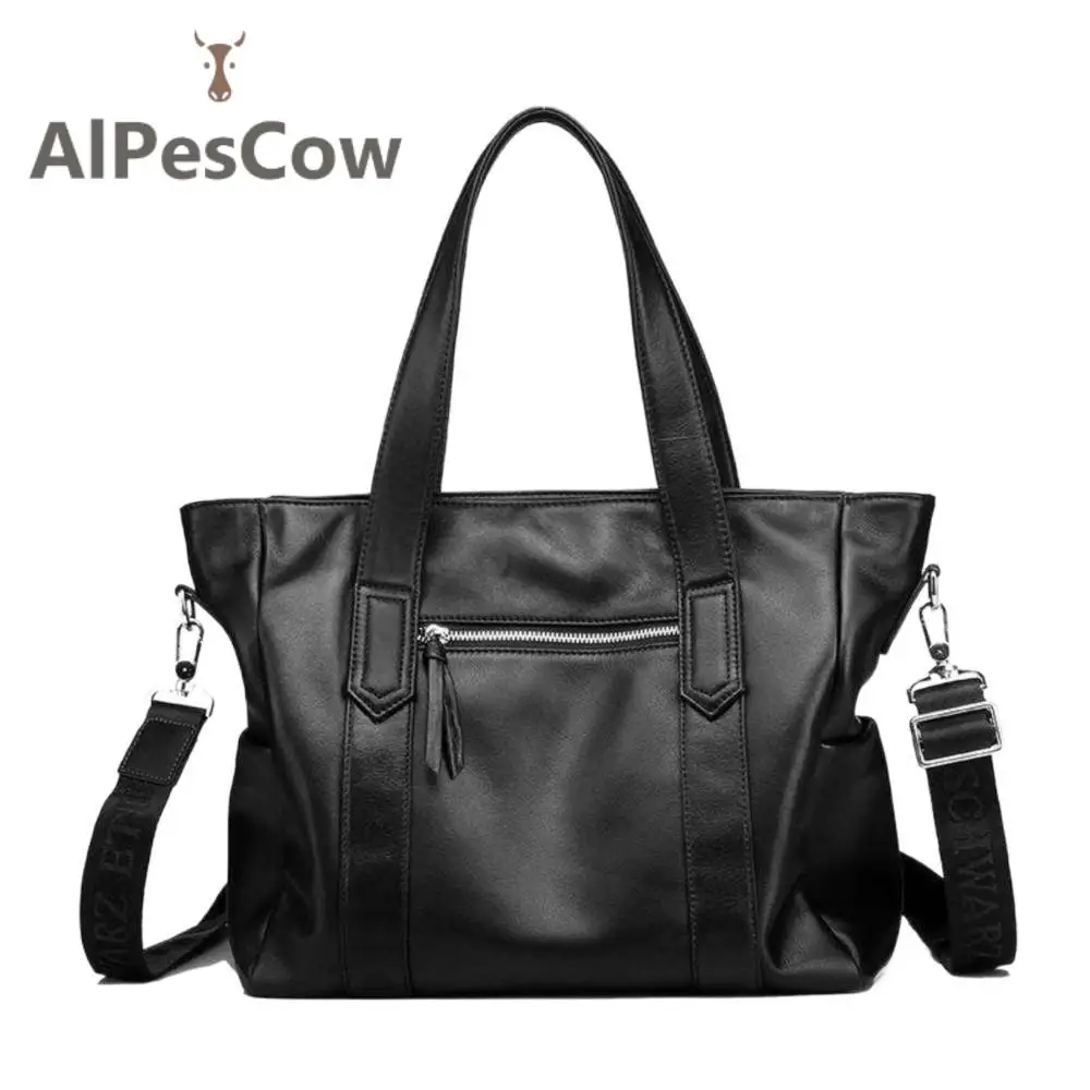 Genuine Leather Business Handbag Laptop Bag For Men 100% Alps Cowhide Briefcase High Quality Classic Formal Men's Designer