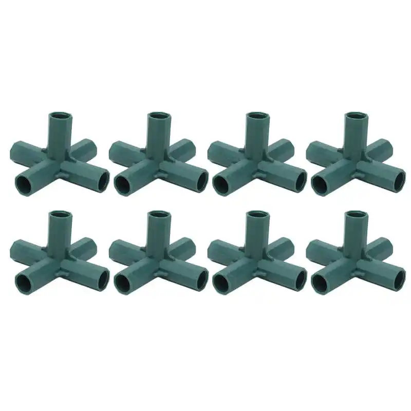 

8pcs Corner Connector Plant Support Joint 5 Way Garden Stake Joint Plastic Plant Stake Connector for Greenhouse Supplies
