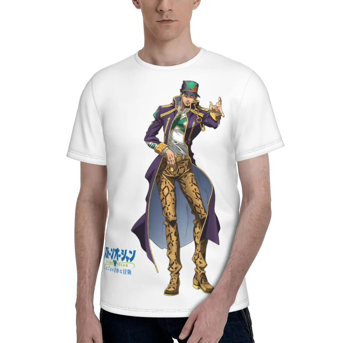

JoJo no Kimyou na Bouken Part 6 Stone Ocean Bizarre Adventure T Shirt Cosplay Anime Shirts Men Kawaii Japanese Customized Tshirt