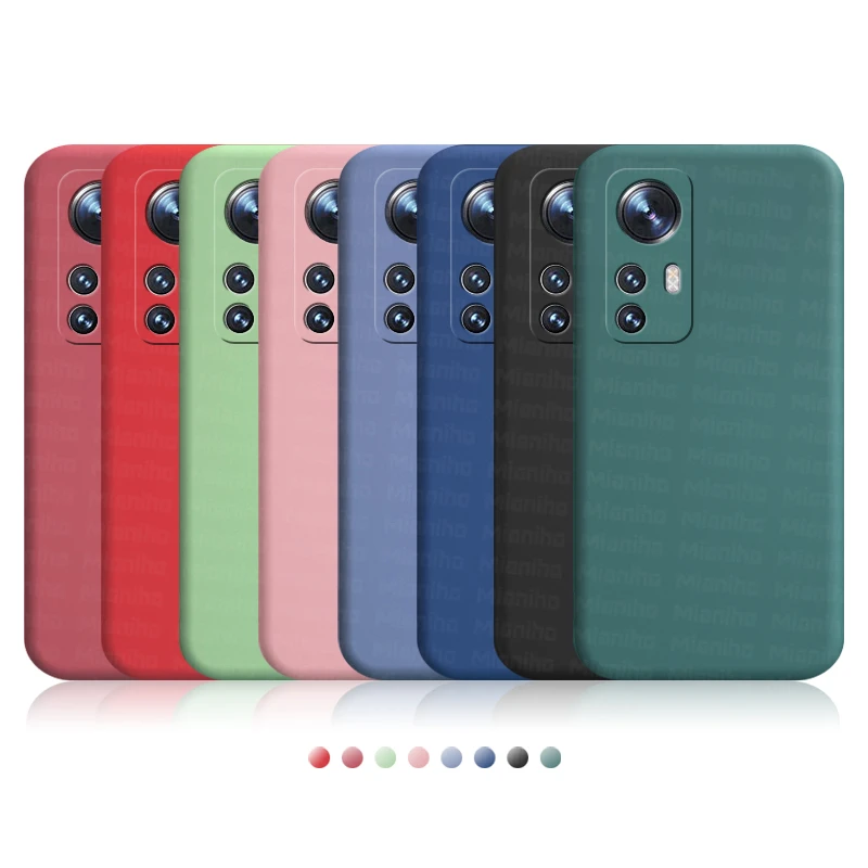 

For Xiaomi Mi 12 Pro Case 11T 11 T 12 X Pro 12X Cover Liquid Silicone Soft TPU Shockproof Bumper Phone Case For Xiaomi Mi 12 Pro