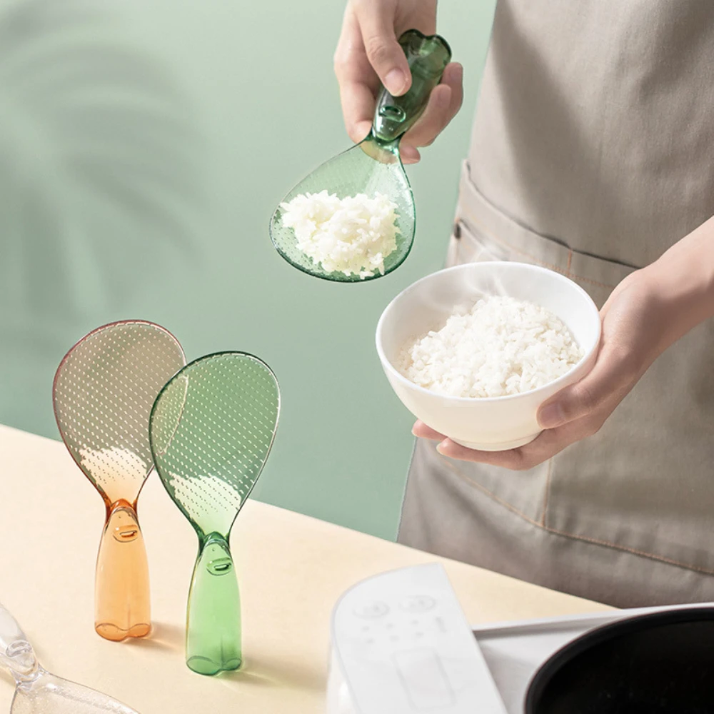 

Non-Stick Standing Long Handle Rice Spoon PP Material Rice Spoon High Temperature Resistance Rice Shovel Kitchen Accessories