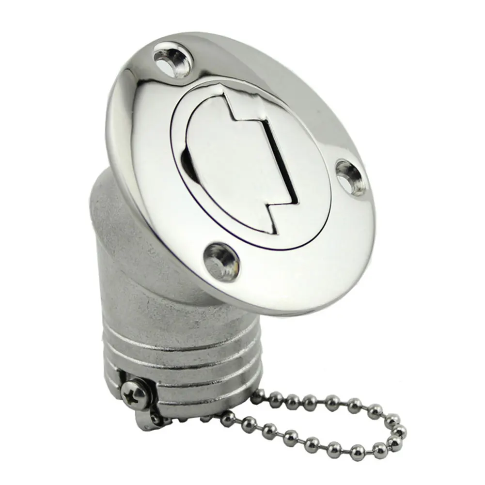 

1-1/2inch 38mm Universal Accessories Boat 316 Stainless Steel Deck Filler Durable Yacht Flip Tab Trucks RV Tractors 45 Degrees