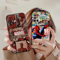 marvels spider man phone cases for samsung s20 s21 fe plus ultra smartphone soft coque funda carcasa shell tpu protective