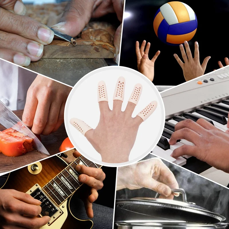 16 шт. силиконовые протекторы для пальцев дышащие колпачки прочные фиксаторы