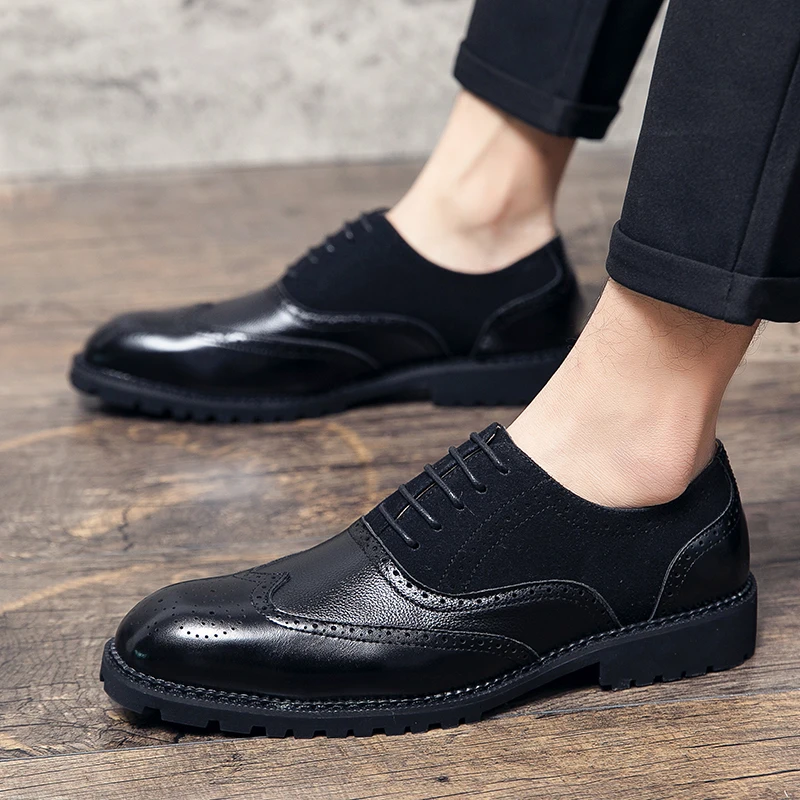 Men Dress Shoes Fashion Oxford Brogues 
