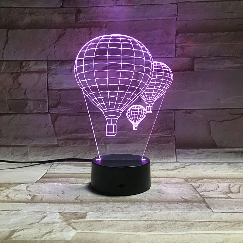 

Hot Air Balloon 3D Lamp lighting LED USB Table Mood RGB Night Light Multicolor Touch Remote Luminaria Change Babyroom Decorative