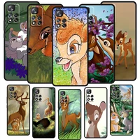disney bambi cartoon phone case for xiaomi redmi note 11 10 10s 9t 9s 9 9pro max 8t 8pro 7 6 5 pro 4x soft tpu black cover coque
