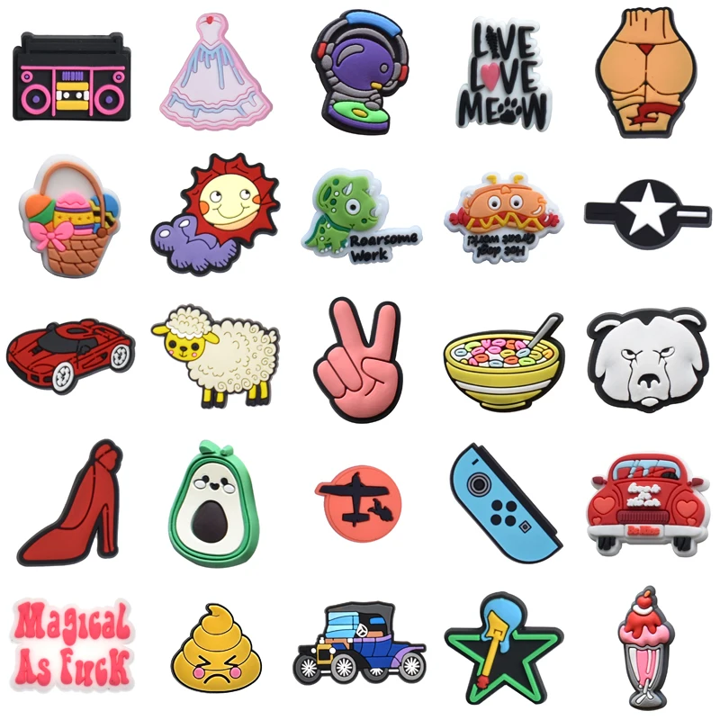 

Дизайнерские булавки для Croc, очаровательные детские украшения, летние подвески для Crocs, подвески для обуви, аксессуары для обуви, джинсы, жен...