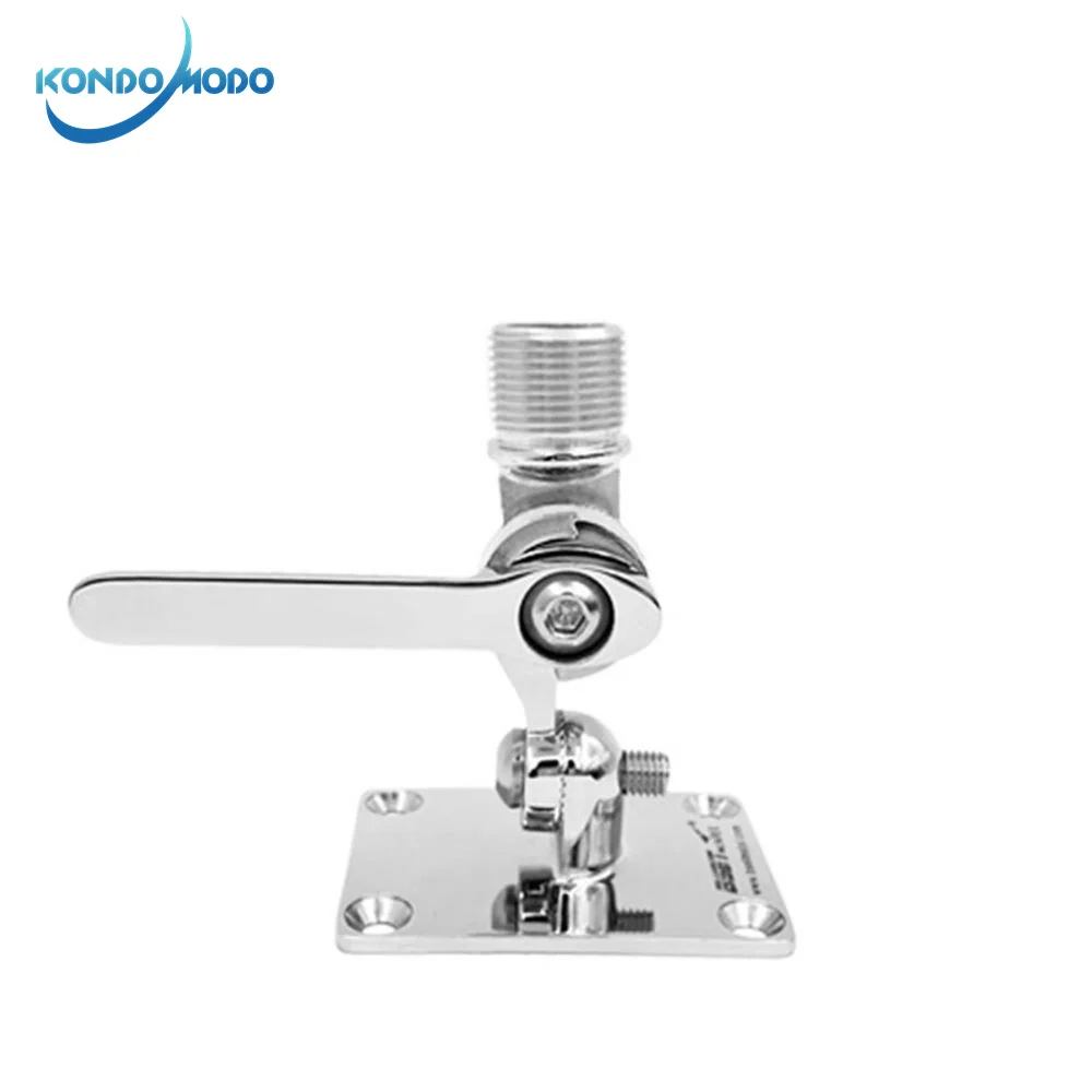 

Marine VHF Antenna Mount Dual Axis Heavy Duty Ratchet Stainless Steel Mount Adjustable Base Mount for Boats Rowing Accessories