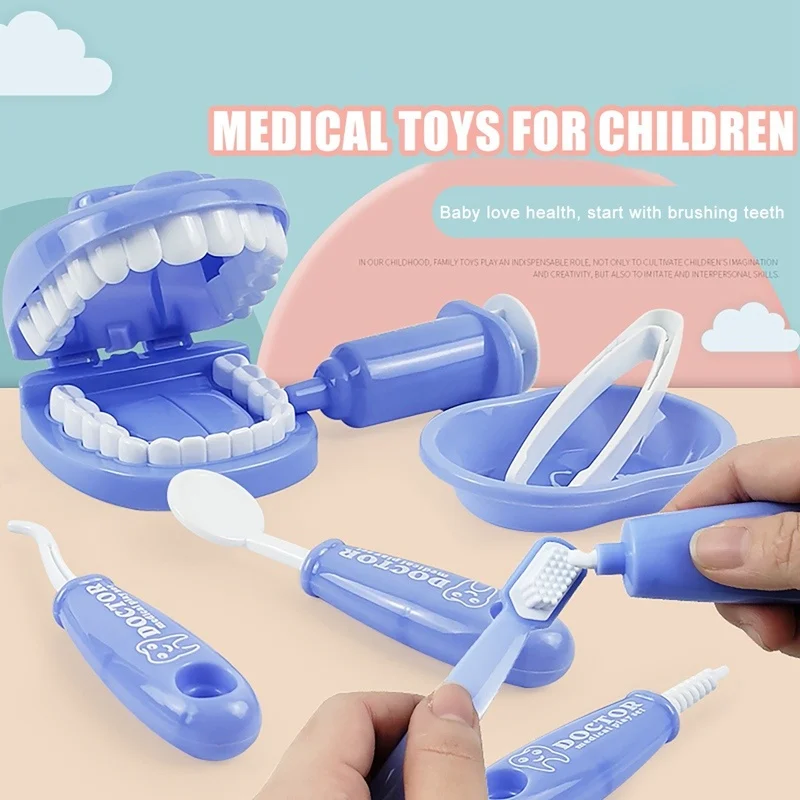 Children's Dentist Toy Set Baby Simulation Injection Toy Boy and Girl Play House Tooth Model Toy Early Education Brushing Props