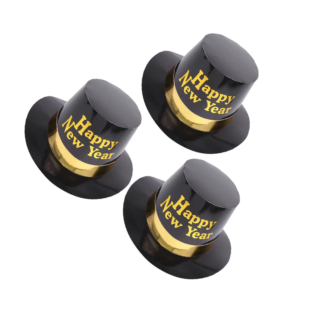 

New Year Hats Party Years Hat Happyeve Paper Prop Magician Cap Clown Tophat Cotusme Decorations Black Kids Mini Favors Headbands