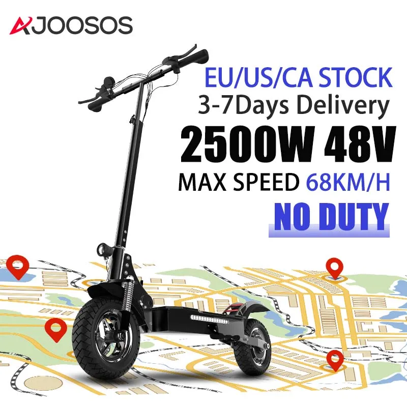 

68KM/H 40MPH Electric Scooter 2500W 48V Motor Electric Scooters for Adults 20AH Lithium Battery Foldable 10INCH Tires E Scooter