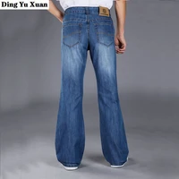 men jeans flared boot cut denim pants comfortable stretch slim slightly designer classic leisure flare trousers fashion clothing