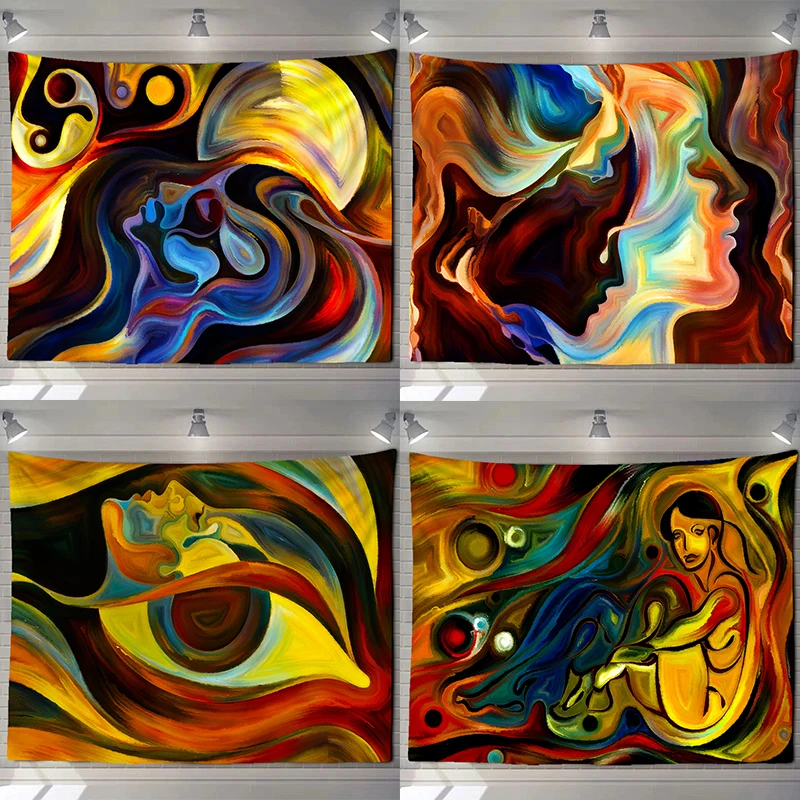 

Star Planet Tapestry Wall Hanging Psychedelic Abstract Mysterious Universe Background Cloth Home Can Be Customized