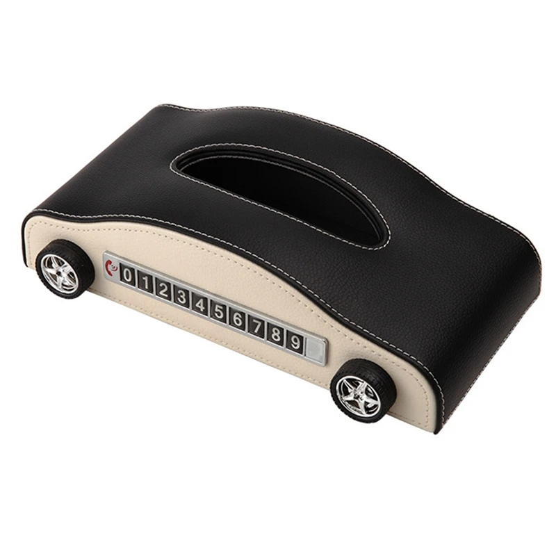 

Car Tissue Box, Car Supplies, Multifunctional Creative Temporary Stop Sign, Armrest Box, Car Drawer Box