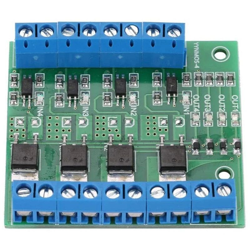

Hot 3C-MOS FET PWM 3-20V to 3.7-27VDC 10A 4-Channel Driver Module PLC Amplifier Circuit Board