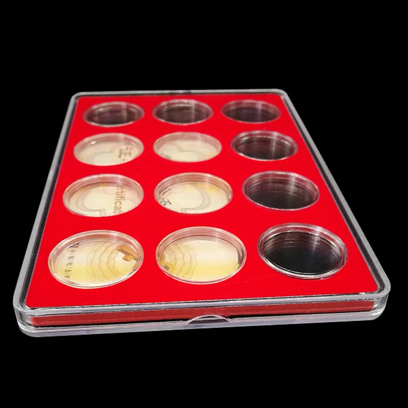 

27mm Transparent Coin Cases Holder Coin Storage Box Case Coins Storage Capsules Protection Boxes Container