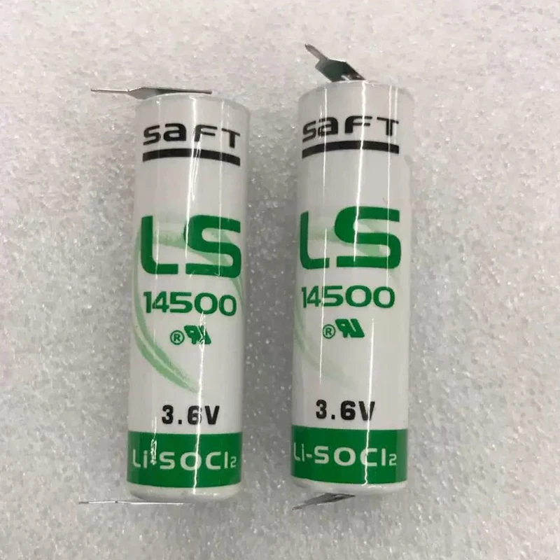 

1pce SAFT LS14500 3.6V PLC Industrial Control Lithium Battery With Welding Feet