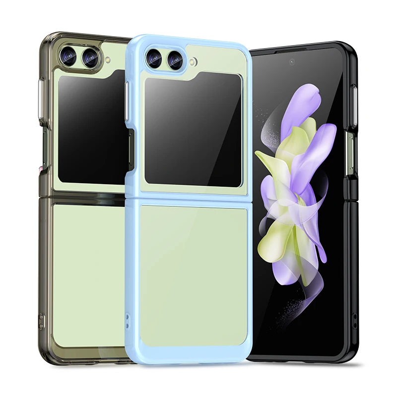 

For Samsung Galaxy Z Filp5 Case Funda Samsung Galaxy Z Filp5 Cover Cases Shockproof Silicone + PC Protective Phone Back Cover