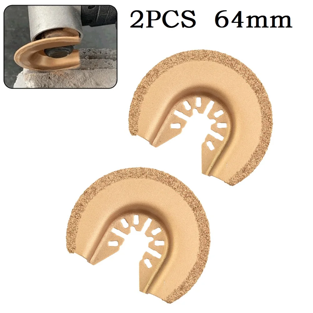 2Pcs Carbide Half Circle Multitool Saw Blades Oscillating To