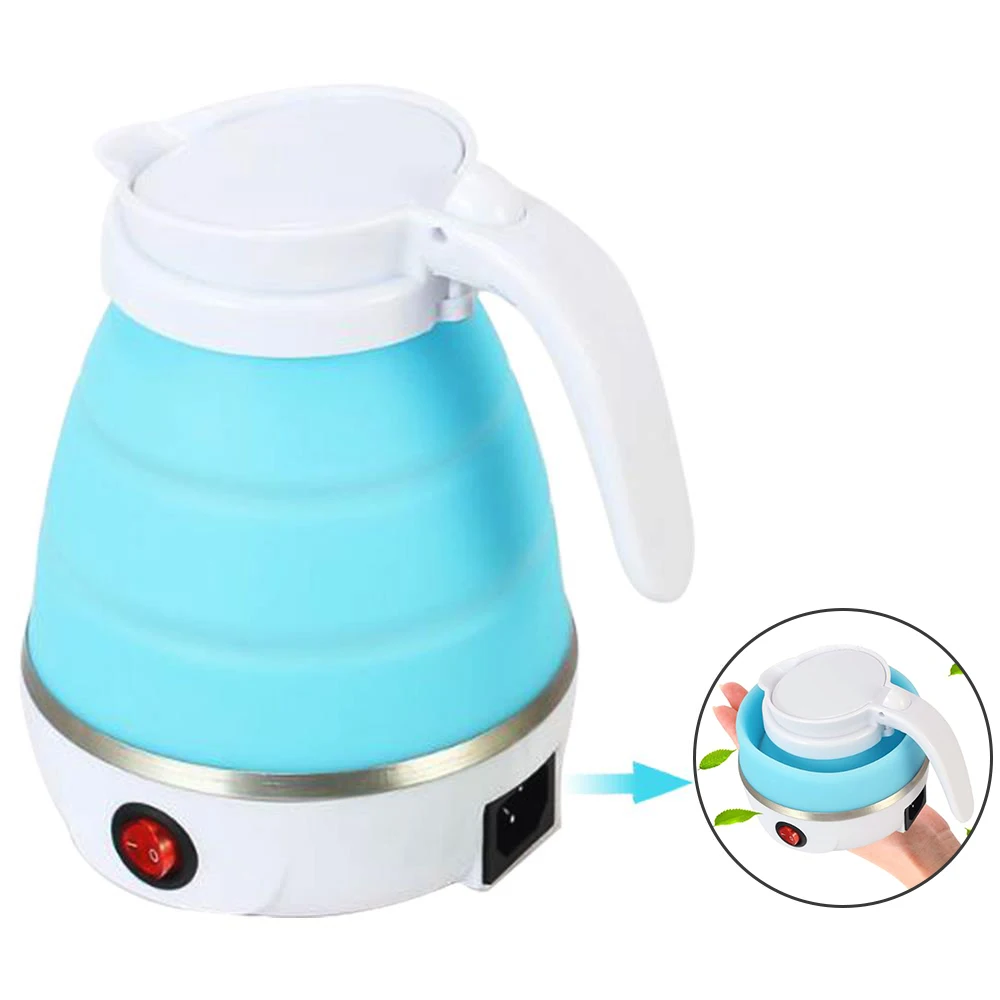 

Mini Electric Kettle Silicone Foldable Water Kettles Compression Leak Proof Portable Kettle Travel Mini Kettle for Household