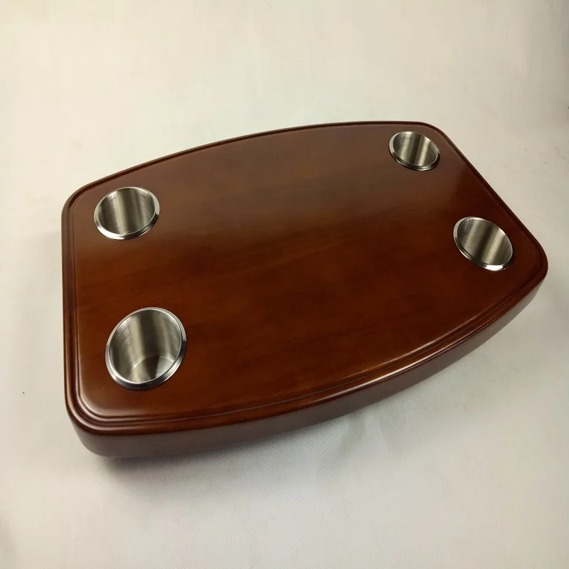

Varnished Oak Table Top 650*400mm With 4 Cup Holders Caravan RV Marine Boat