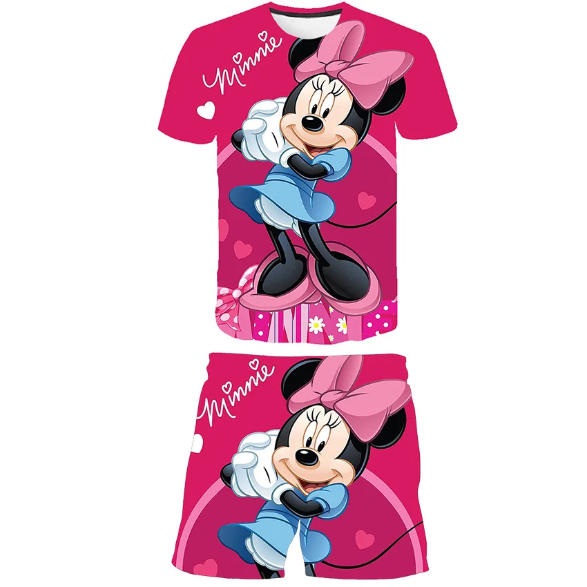 2 шт./комплект детские футболки с круглым вырезом и шорты эластичным поясом -