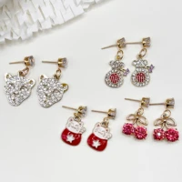 925 silver needle kc gold new year collection earrings for women korean fashion jewelry zircon girls daily wear earrings