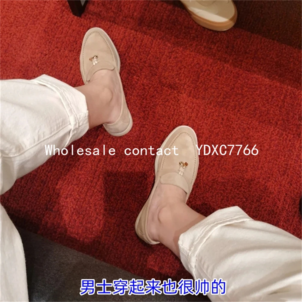 New leisure couple Lefu shoes: one foot kicking lazy shallow flat bottom tassel women's single shoes driving small leather shoes