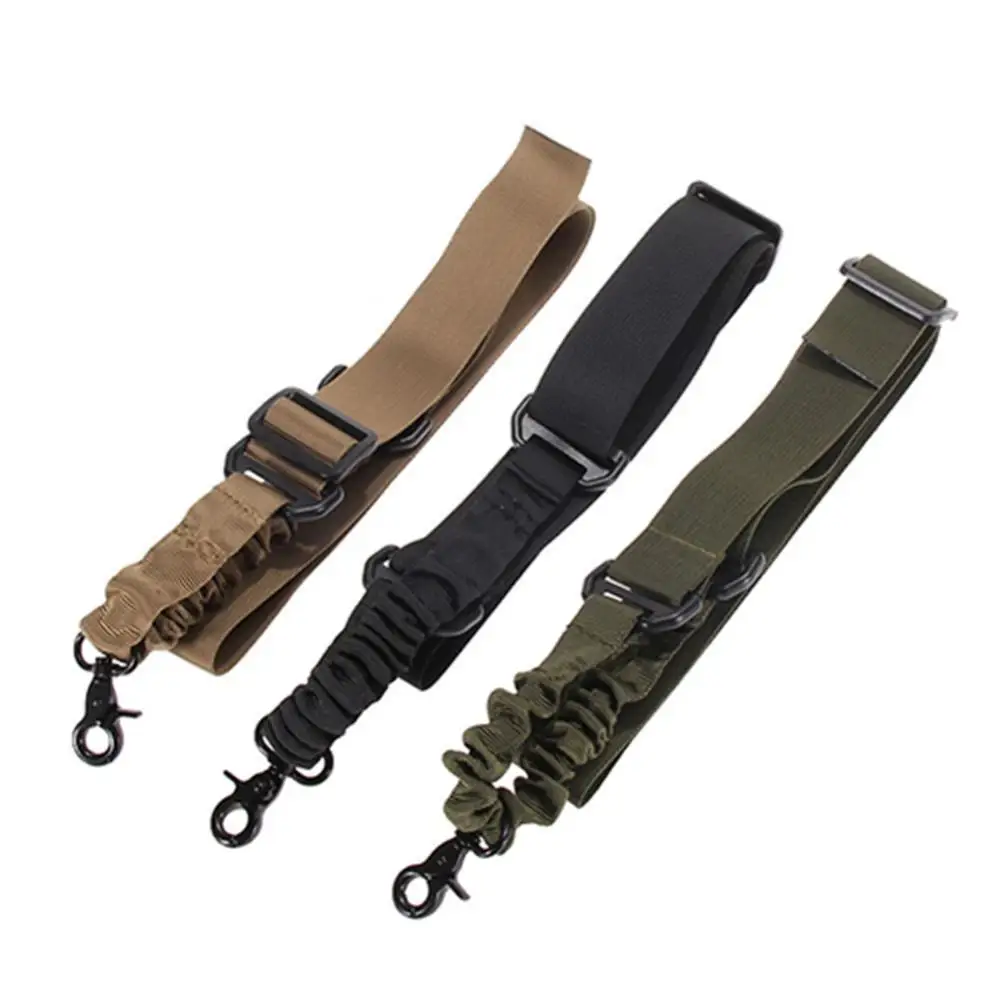 

1 Single Point Outdoor Adjustable Bungee Sling Strap System Hook Buckle Rope Adjustable Hunting Gun-Strap Training Waist Belts