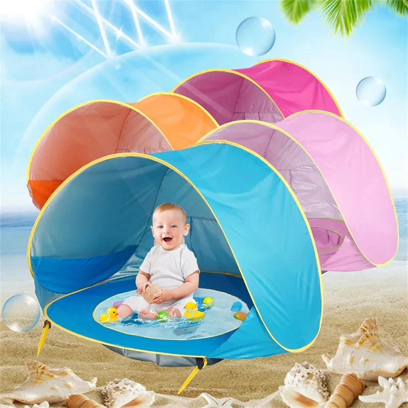 

Baby Beach Camping Tent Shade Pool UV Protection Sun Shelter Infant Outdoor Toys Swimming Pool Play House Tent for Kids Children