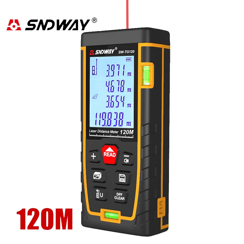Лазер SNDWAY высокоточный лазерный дальномер 40 м 50 60 70 80 100 120 Trena измерительная лента