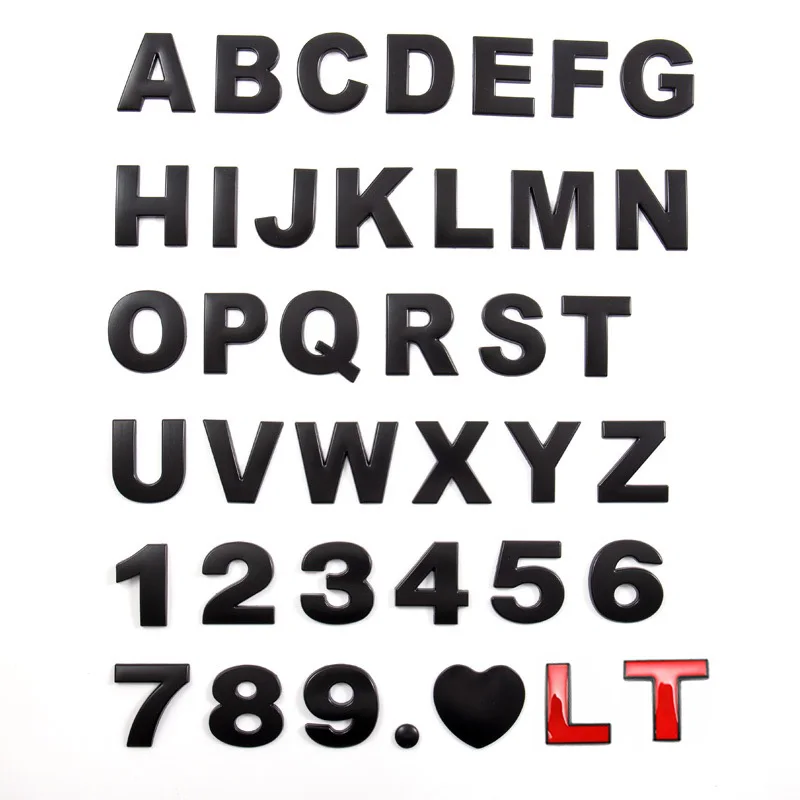 

Металлическая 3d-наклейка в виде букв и цифр для автомобиля