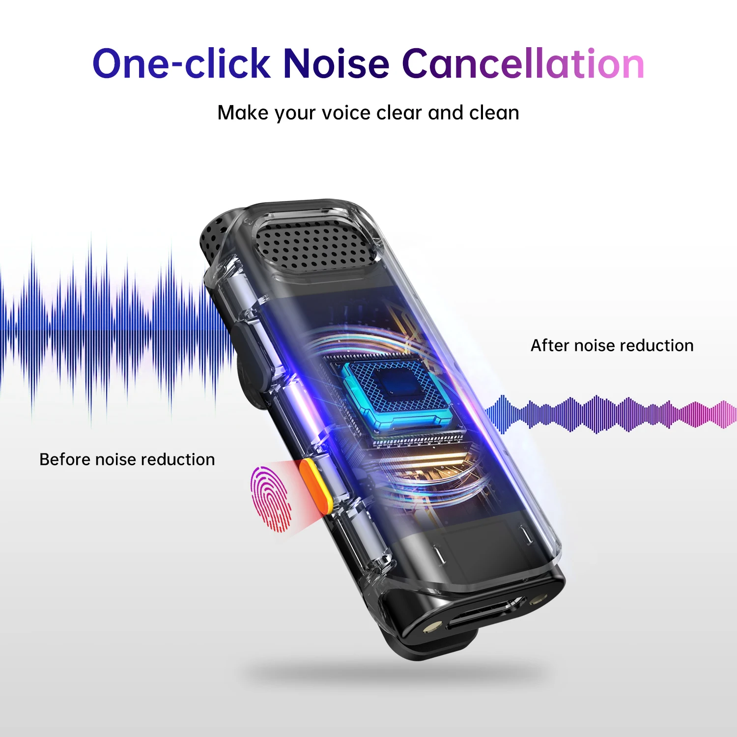 Hollyland Lark M1 [Official] Wireless Lavalier Microphone 2.4Ghz 200m with Charging Case for Vloging Live Streaming Microphone