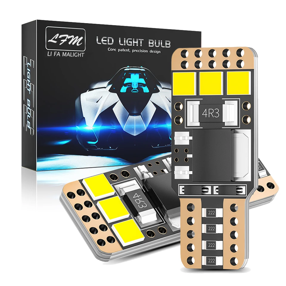 

2x New style 4w Back Light Wedge Parking Trunk Reading Dome Lamp Canbus Super Bright T10 W5W Led Replacement Bulbs White