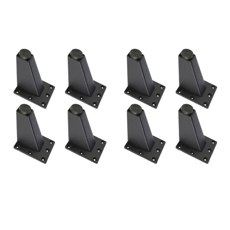 

8 Pcs 8Cm Adjustable Metal Furniture Leg Thick Aluminum Alloy Table Cabinets Feet Sofa Bed TV Cabinet Legs -Black