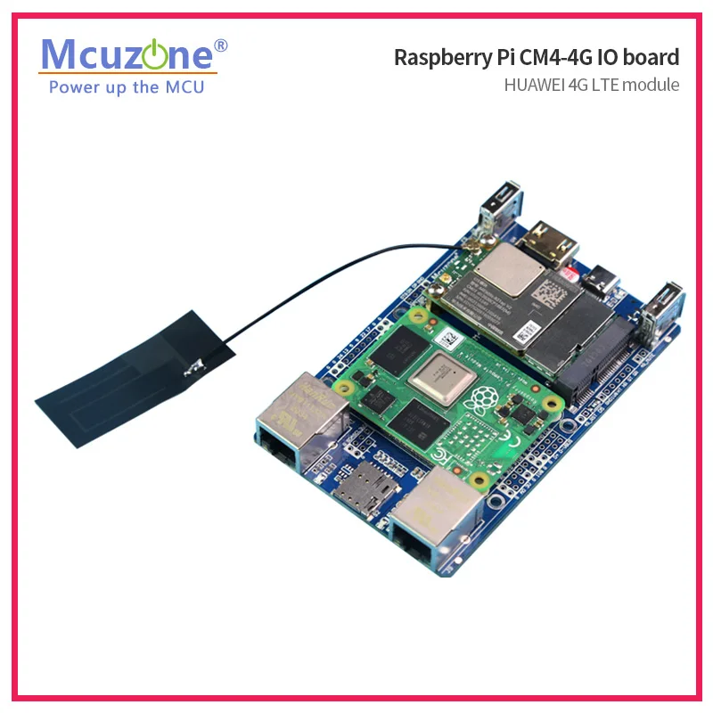 Raspberry Pi CM4-4G plus плата с двумя Giga Ethernet и 4G LTE модулем |